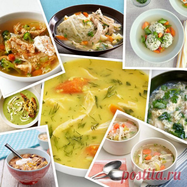 20 рецептов супов с курицей