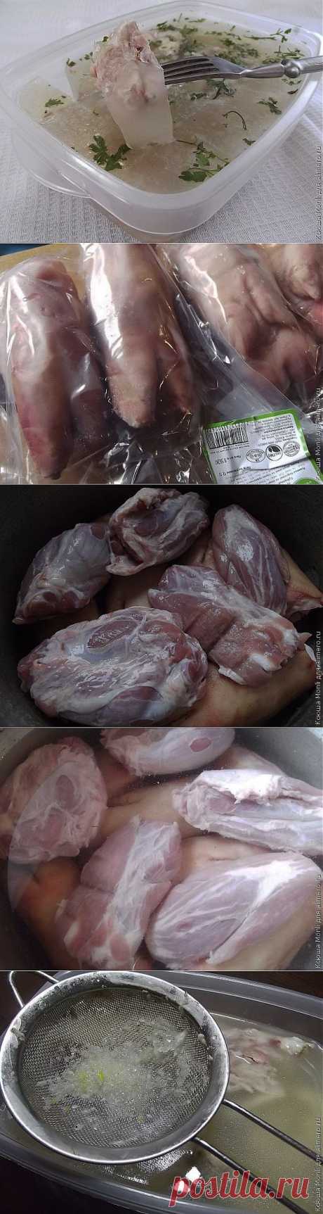 Рецепт холодца из свиных ножек.