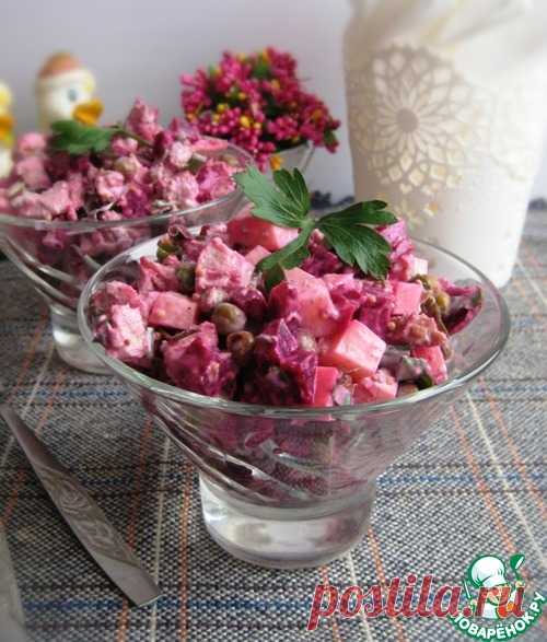 Салат со свеклой, мясом и сыром – кулинарный рецепт