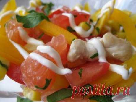Салат с грейпфрутом – нежное прикосновение вкуса