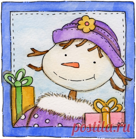 Всякое супер милое зимне-новогодне-рождественское. Картинки для декупажа, коробочки, теги, рамки и т.п.