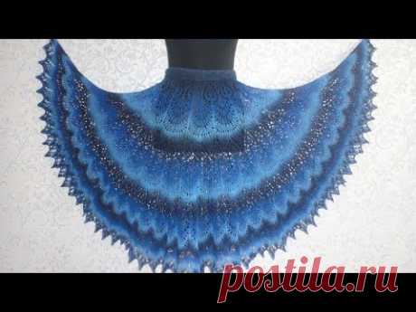 Юбка спицами по мотивам шали Фрея. Образец. Расчеты. Knitting skirt
