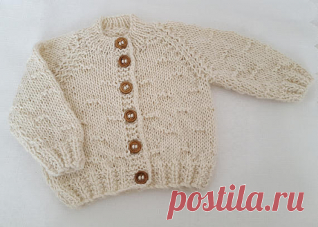 Knitted Baby Clothes - Baby Gift - Hand Knitted Alpaca Baby Cardigan - Handmade Gender Neutral - Cream Baby Sweater - 0-3 Months ~Handmade Baby Gift~ If you are looking for a luxurious handmade gift to welcome a new baby boy or girl into the world this delightful baby alpaca cardigan will be well received by the new parents  I have hand knitted this baby sweater in a beautiful to knit yarn which is a blend of 30% Silk and 70% Alpaca in a gender neutral shade called Wheat. ...