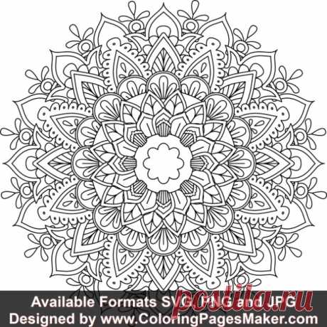 SVG Mandala Art #189 &amp;#8211; ColoringPagesMaker