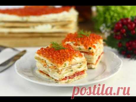 Закусочный торт Наполеон - изумительно вкусный, сытный и в меру влажный!