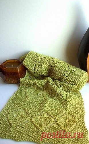 Узор для палантина спицами Конкурс 