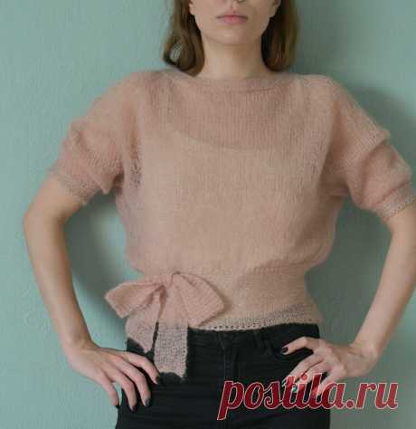 Весна. Блуза из кид мохера «Бутон» | SIBKNITTING | Яндекс Дзен
