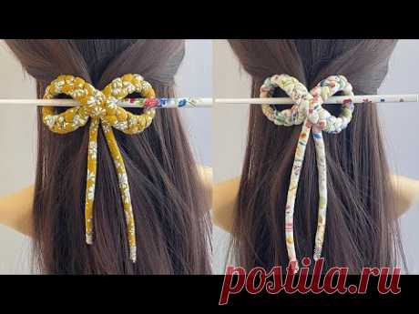 🌹🌹🌹 Diy Fabric Rope Infinity Knot Barrette Hair pin, Bun pin, Hair Clip, Hair Stick Bow slide Grip