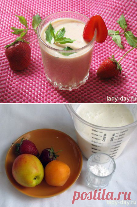 Кефирный коктейль с ягодами и фруктами | Простые рецепты с фото