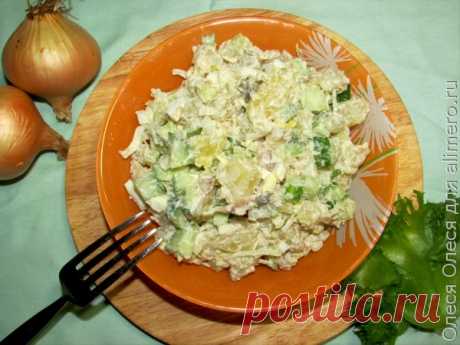 Салат с копченой скумбрией