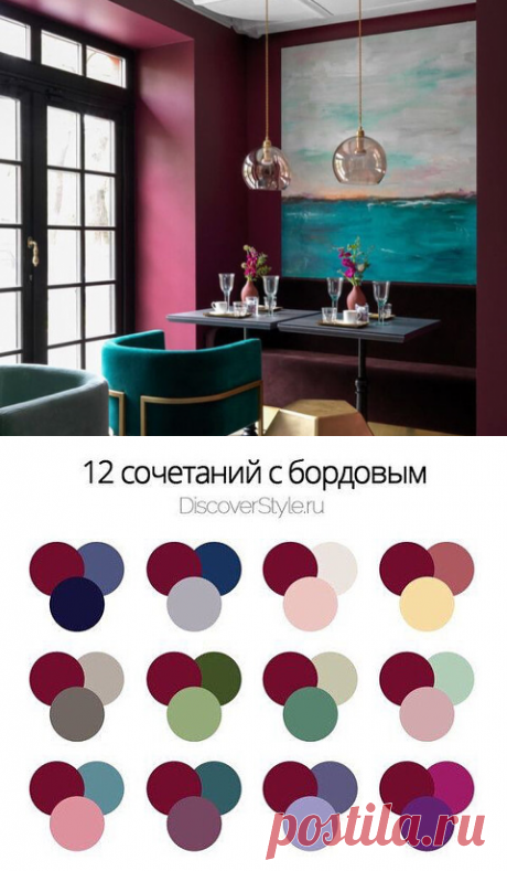 12 сочетаний с бордовым | Интерьер-школа Иоланты Федотовой | Яндекс Дзен