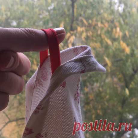 Идея: петелька в уголке для кухонного полотенца — Мастер-классы на BurdaStyle.ru