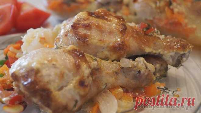Сочная курочка на капустной подушке