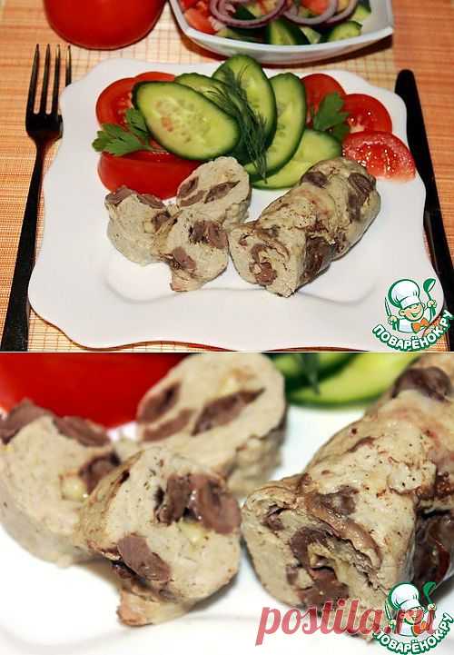 Куриные колбаски с сердечками и сыром - кулинарный рецепт
