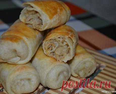 Хрустящие пирожки с капустой