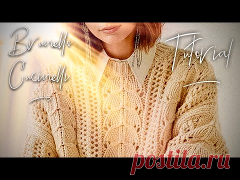 Осенний шикарный джемпер спицами Cucinelli: мастер-класс, + СХЕМА 👌 How to knit beautiful sweater