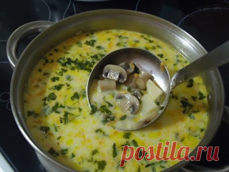 Сырный суп с грибами и курицей. https://leoanta.ru/ - YouTube