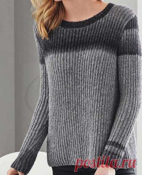 Пуловер полупатентной резинкой спицами – 5 схем с описанием, видео — Пошивчик одежды