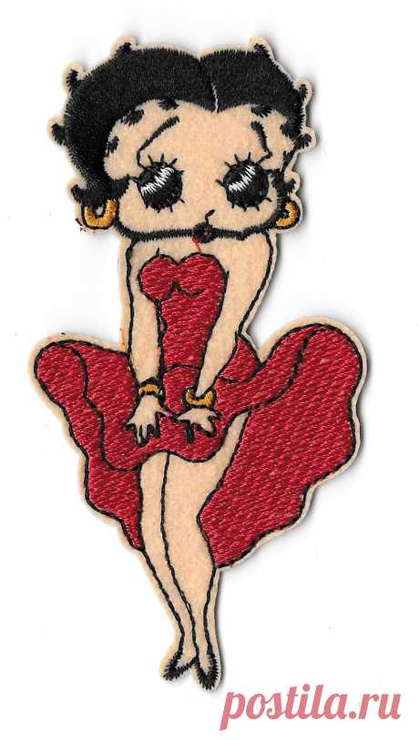 Betty Boop - Red Dress - Cartoon - Comics - Embroidered Iron On Applique Patch D | eBay