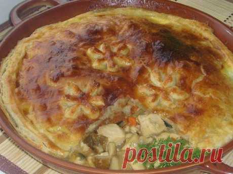 Самые вкусные рецепты: Курица с грибами под хрустящей вкусной корочкой