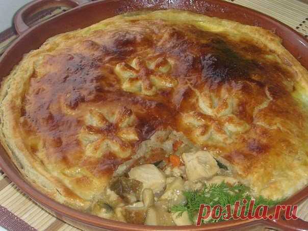 Самые вкусные рецепты: Курица с грибами под хрустящей вкусной корочкой