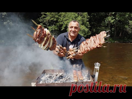Шашлык наполеон, приготовленный на природе. Рецепт от Жоржа