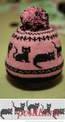 шапка с кошаками: ru_knitting