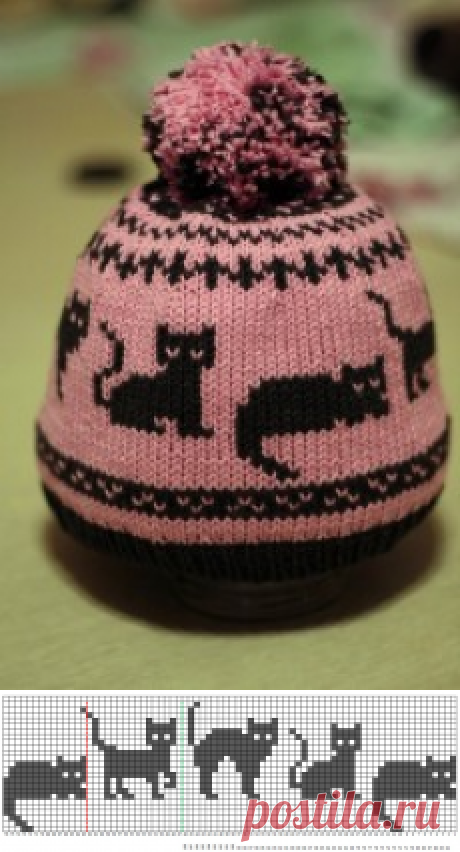 шапка с кошаками: ru_knitting
