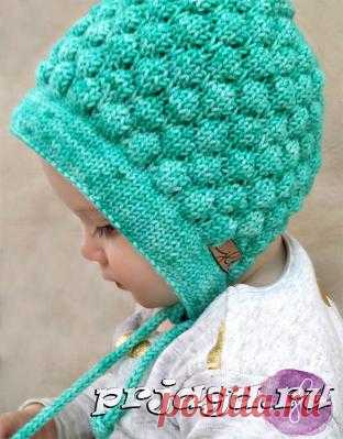 Шапочка – чепчик спицами для малыша от jOSSLYNNdesigns