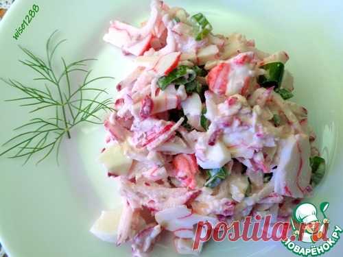 Салат с крабовыми палочками и редисом – кулинарный рецепт
