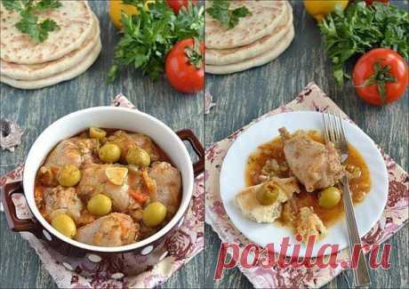 Я очень люблю эту курицу.....оливки придают ей такой замечательный аромат и вкус....соус просто ...