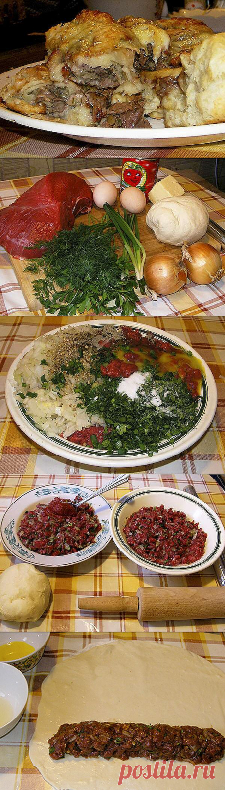 Слоеный пирог оригинальной конструкции .