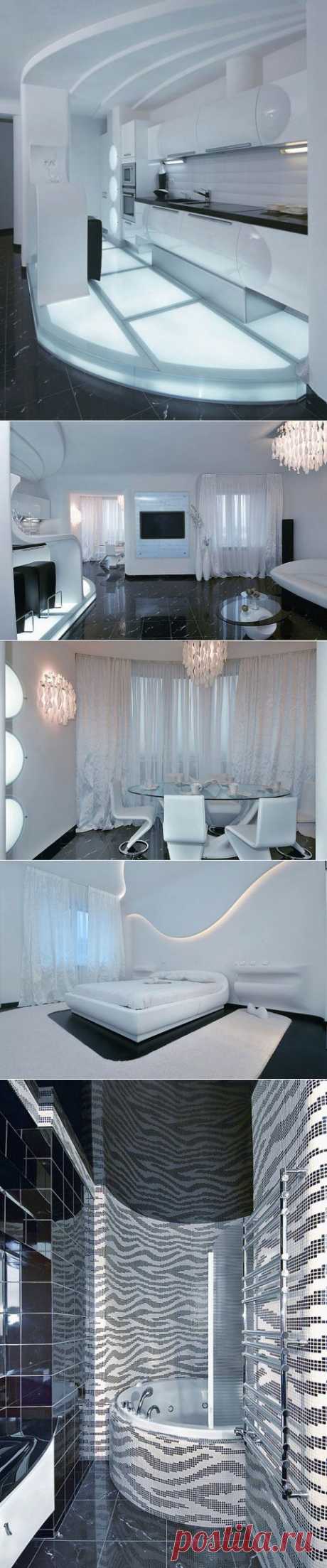 Дизайн квартир в белом цвете.