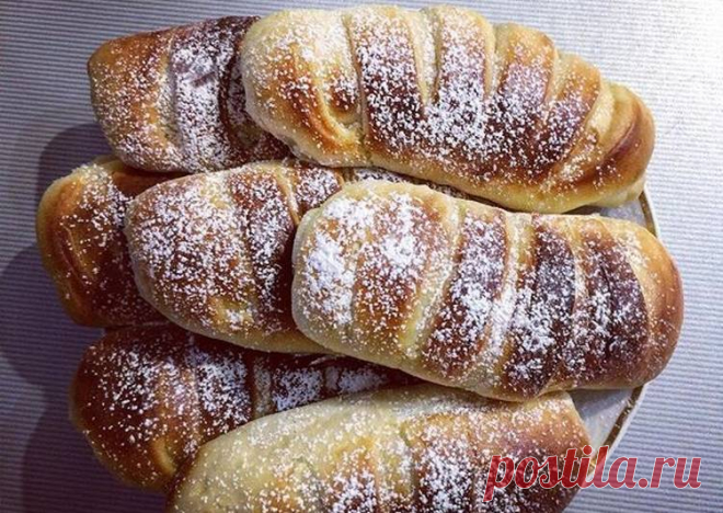 Булочки с яблочным повидлом