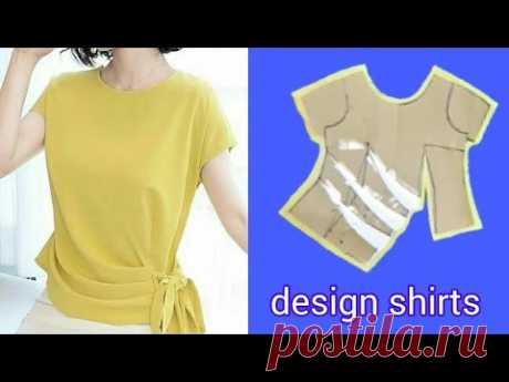 Thiết kế Áo kiểu xếp ly 1 bên buộc nơ cực thời trang |design shirts |LenaSewing |
