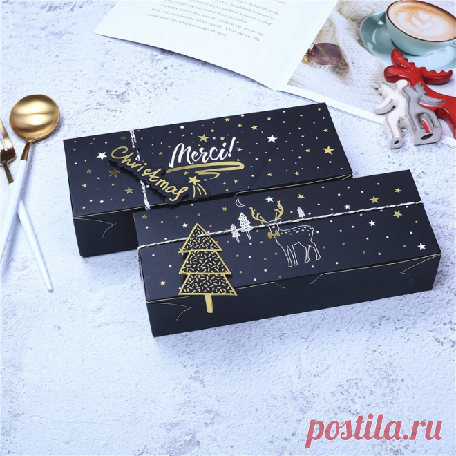 Рождественская серия Бумага коробка печенья шоколадные конфеты ящик для хранения вечерние подарки «сделай сам» для выпечки ручной работы упаковка Коробки | Дом и сад | АлиЭкспресс