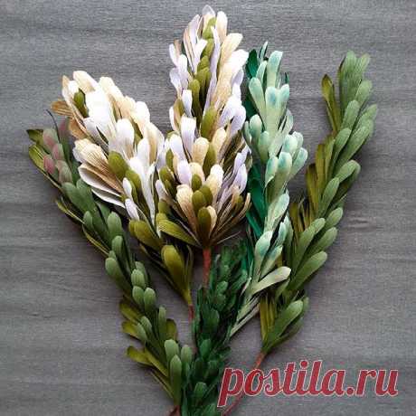 #Handmade #paper #crepepaper #decoration #leaves #branch