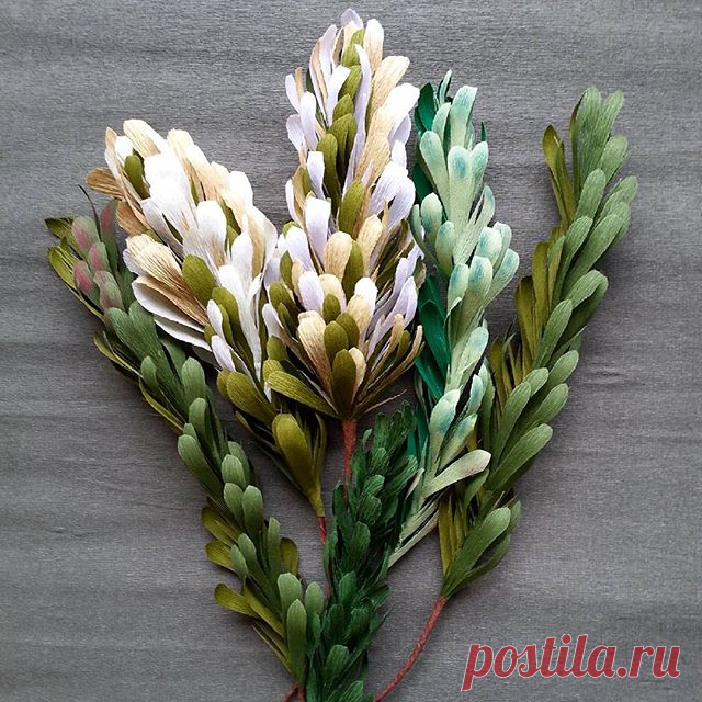 #Handmade #paper #crepepaper #decoration #leaves #branch