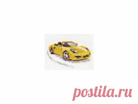 Yellow Sports Car Cross Stitch Kit, code 0-156 Alisa | Buy online on Mybobbin.com