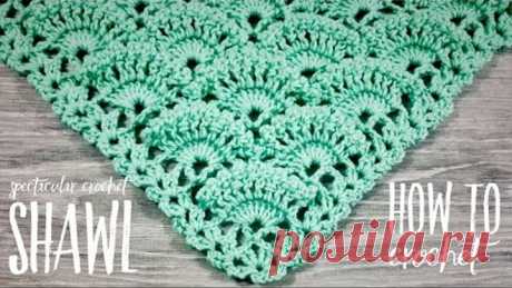 Вяжем ШИКАРНУЮ ШАЛЬ / БАКТУС КРЮЧКОМ / HOW TO CROCHET SHAWL