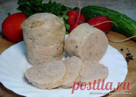 Куриная колбаса в кружке.