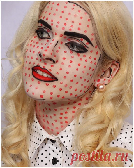 Pop Art Makeup. Вполне подходит для подготовки к Halloween | Мой мир в фотографиях