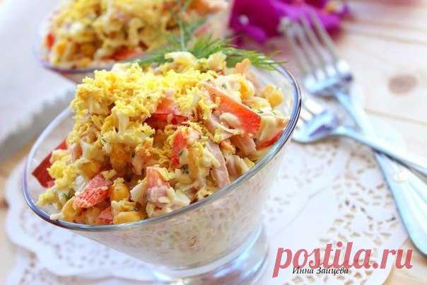 Легкий и вкусный салат с пекинской капустой