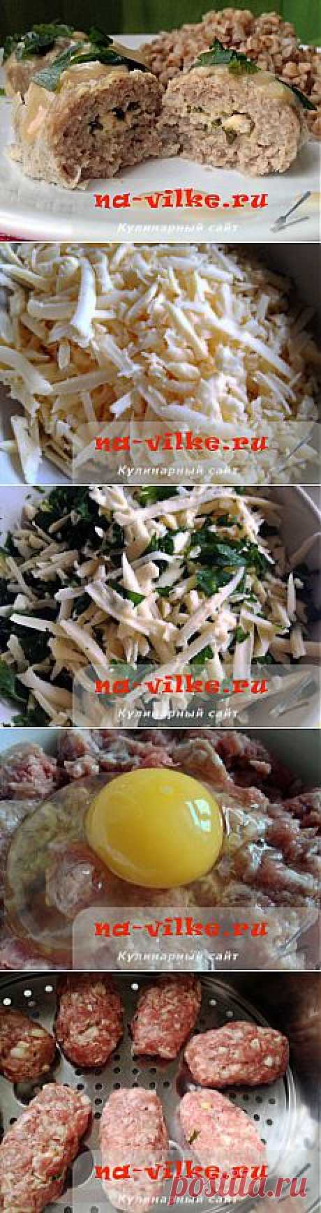 Мясные рулетики с сырной начинкой в пароварке