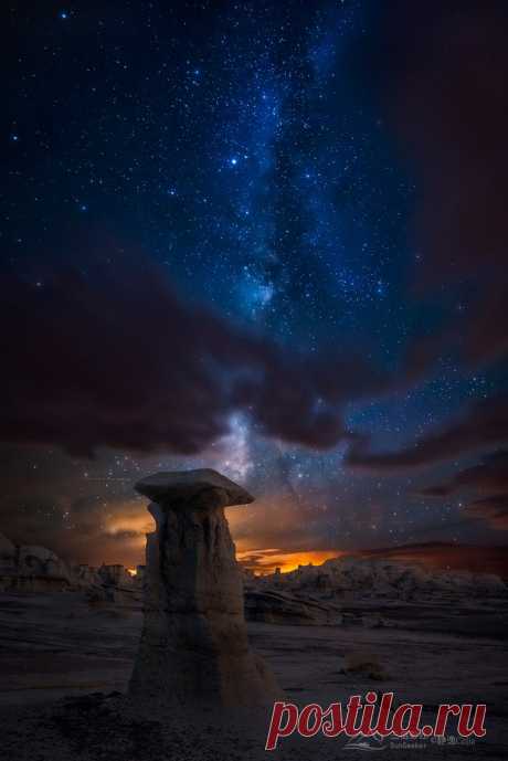 Follow Me Back To  Time of The Dinosaurs 10/19 Location: Farmington, New Mexico, USA Time: 50 million years ago  These series of photos would tell the story of things having been happened on this land in 50 million years.  New Mexico’s Bisti/De-Na-Zin Wilderness is one of those off-the-map places that adventurers purposefully seek, not fortuitously find. Hidden in the remote high desert about 160 miles northwest of Albuquerque, the wilderness area protects 41,170 acres of ...