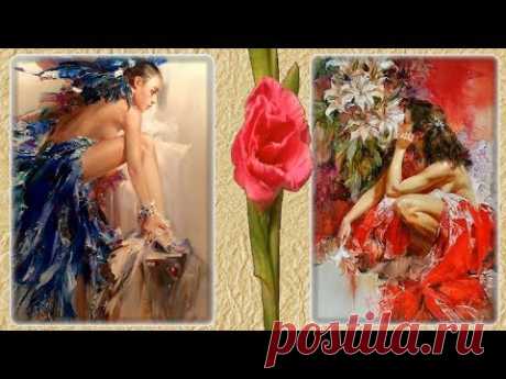 Женщина глазами мужчины Красивые красочные картины художника Ивана Славинского посвященные женщине - YouTube