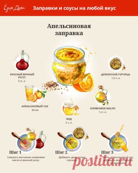 Друзья, мы подготовили для вас новые полезные инфографики!

Соус баже для птицы, винегрет для салатов, клюквенный соус для утки или домашний майонез на все случаи жизни!
Сохраняйте, ставьте лайк и делитесь с друзьями этой подсказкой с простыми рецептами соусов и заправок, с помощью которых ваши блюда заиграют новыми красками!
А также пишите в комментариях ваши любимые варианты и секреты их приготовления!

#ЕдимДома_Инфографика #Инфографика #Соусы #Заправки