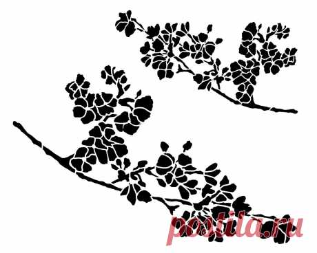Cherry Blossom 8x10 Stencil