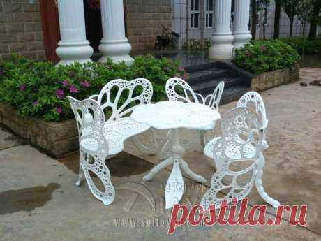 садовая мебель на открытом воздухе Picture - More Detailed Picture about 4 piece butterfly cast aluminum dining chair and table patio furniture garden furniture Outdoor furniture Picture from Suitoyou Outdoor Store | Aliexpress.com | Alibaba Group