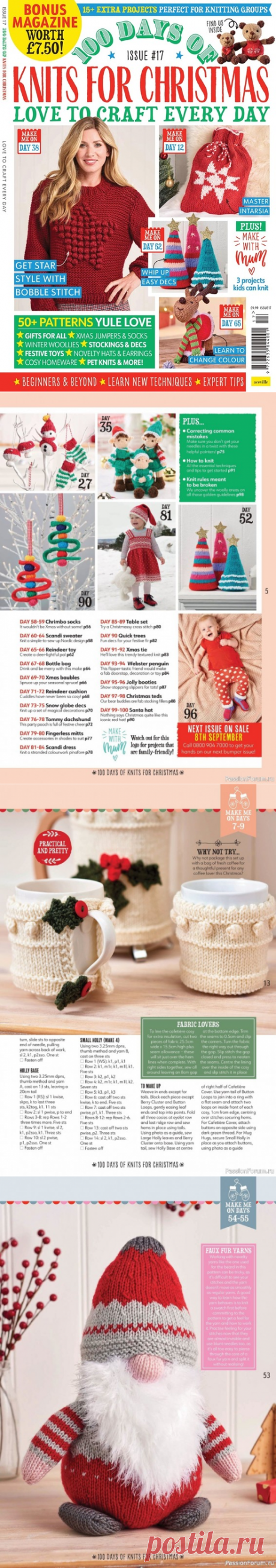 Коллекция проектов в журнале &amp;laquo;S100 Days of Knits for Christmas №17 2022&amp;raquo; | Интересные идеи для вдохновения